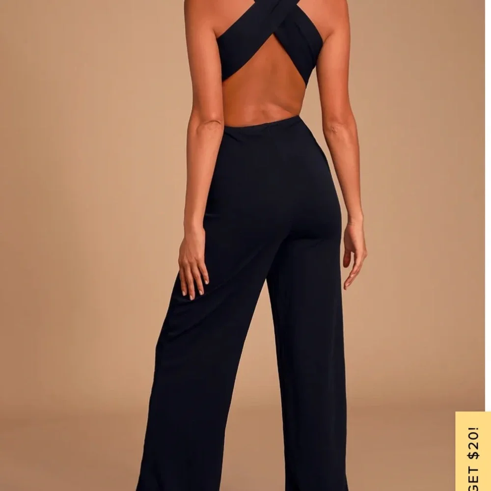 Lulus Thinking Out Loud Black Backless Jumpsuit - Picture 7 of 9